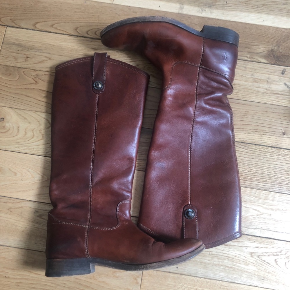 Frye Melissa Button Boot Cognac size 7